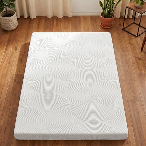 Japanese Floor Mattress,3.5" Thicken Futon Mattress Tatami Mat Full | with Non-Slip Bottom,Removable Washable Cover,Foldable Mattress Tatami Mat Sleeping Pad,White Geometric,(80’‘x48'') - color: Ma1-white Geometric, size: Full (80" X 48")