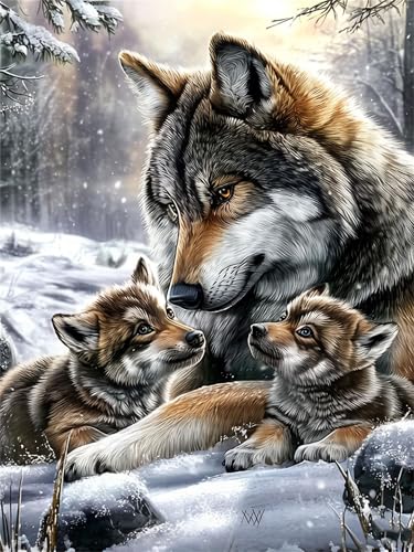 NDNXYXGS Wolf Paint by Numbers Kit for Adults,Animal DIY Painting Kits on Canvas, Color by Numbers,Large Adult Paint by Number for Gifts,Home Wall Decor. - color: Wolf