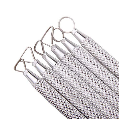 Zuoyou 6 Pcs Clay Pottery Sculpting ToolsSet Caving Craft Modelling Tools | Pottery Polymer Clay Ribbon Loop Tools ,Scraper Ceramic Modelling Tools, Sculpture Tools for Clay, Sculpture Carving Tools
