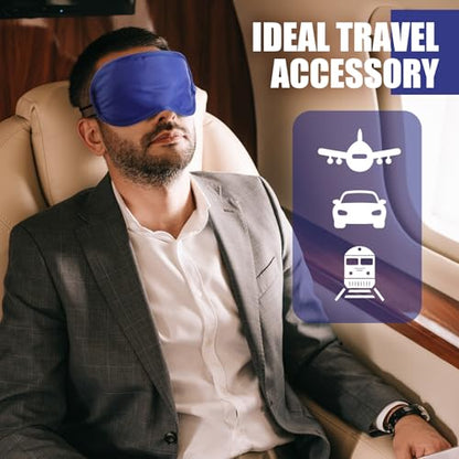 Tarpop 200 Pcs Eye Masks Adjustable Sleeping Mask, Blue - color: Blue