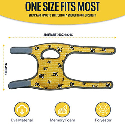 Bee's Knees Cleaning Knee Pads! Great Gift with Soft Foam and NEW LONGER Adjustable Straps, Durable and Soft Knee Protection. Water-Resistant Cleaning Floors, Working in Garden, Yoga, Gardening