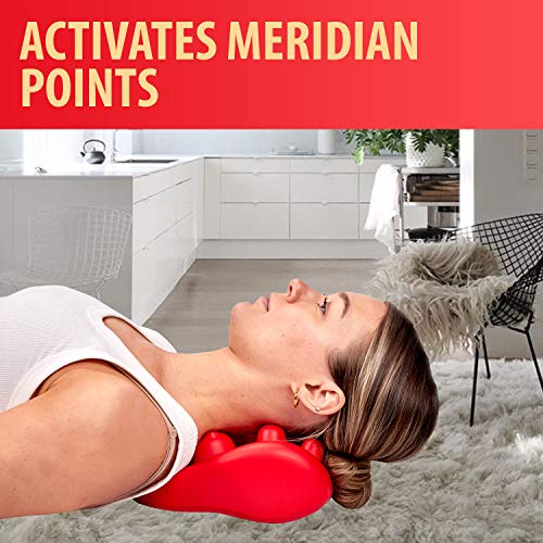 Full Back Stretch Massage Trigger Point Chiropractic Pillow by Acupillow - Cervical and Lumbar Traction Stretcher Device - Myofascial Release of Pressure Point - Neck and Back Pain (Original) - style: Original
