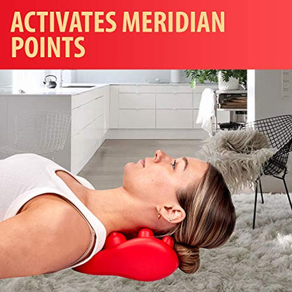 Full Back Stretch Massage Trigger Point Chiropractic Pillow by Acupillow - Cervical and Lumbar Traction Stretcher Device - Myofascial Release of Pressure Point - Neck and Back Pain (Original) - style: Original