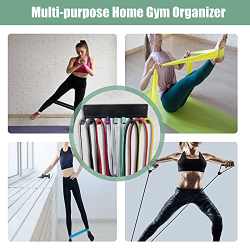 Multi-Purpose Storage Rack for Resistance Bands, Straps, Jump Ropes, Foam Rollers, Chains, Weight Belts, Tools - Heavy Duty, Fitness Bands Rack - style: S