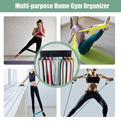 Multi-Purpose Storage Rack for Resistance Bands, Straps, Jump Ropes, Foam Rollers, Chains, Weight Belts, Tools - Heavy Duty, Fitness Bands Rack - style: S