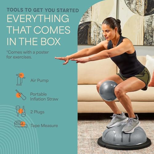 Lifepro Horizon Half Balance Ball Trainer with 440 lb Capacity Stability - color: Gray