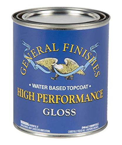 General Finishes High Performance Water Based Topcoat, 1 Quart, Gloss - color: Gloss, size: 1 Quart