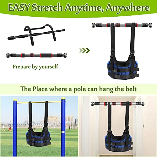 Back Stretcher Harness for Spinal Decompression, Lumbar Traction Belt & Inversion Table Alternative, Back Realignment Device for Herniated Disc Pain Relief – Large (42–50” Chest) - color: L