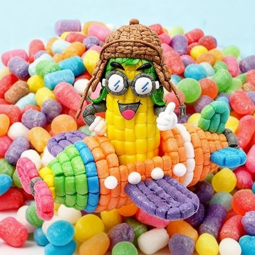 LOLYSIC 2000 Pcs Magic Foam Crafts, Arts and Crafts Magic Foam Corn Craft Kit Bulk Building Blocks Model Valentines Gifts DIY Creativity Supplies