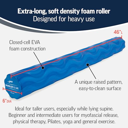OPTP PRO-ROLLER XL Soft Density Foam Roller – Round, Blue, 46" x 6"