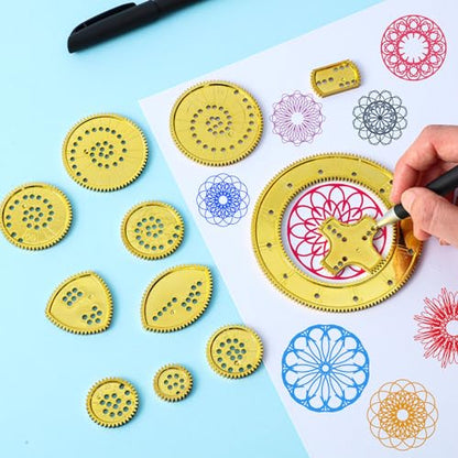 Chivao Spiral Art Kit Circle Stencils Drawing Tool Geometric Ruler,Modern - style: Contemporary