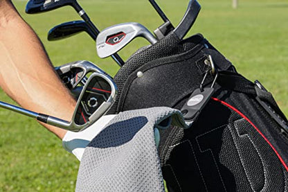 Magnetic Golf Towels for Golf Bags with Clip & Ultra Strong Magnet - Waffle Weave Microfiber Towel for Secure Hold on Bags & Carts - Ideal Club Cleaner & Accessories - Gray - color: Gray