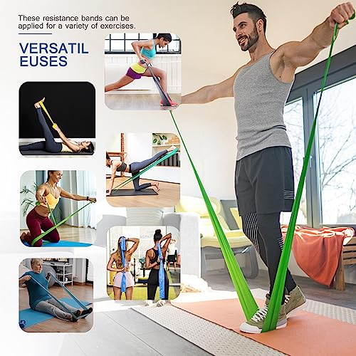 10-Piece Latex-Free Resistance Bands Set with Long and Loop Bands