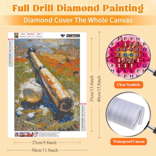 GUMITOON Diamond Art Kits for Adults-Pink Bow Full Drill Diamond Dots Paintings for Beginners, Round 5D Paint with Diamonds Pictures Gem Art Painting Kits DIY Crafts Kits 12"x16" QCY-149 - color: QCY-175