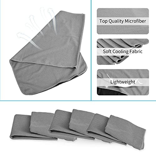 4 Pack Cooling Towels (40"x12") - Instant Cooling Reusable Microfiber Towels for Sports, Gym, Camping, Yoga, Fitness & More - color: 4 Packs Gray
