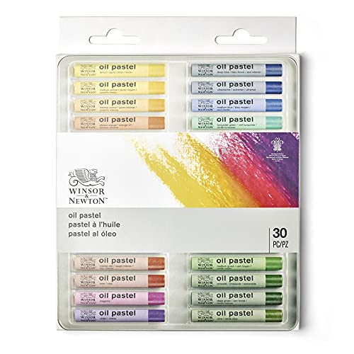 Winsor & Newton Professional Oil Pastels, Set of 30 | Highly pigmented colors with rich consistency, Versatile, perfect for expressive medium use - style: Set of 30