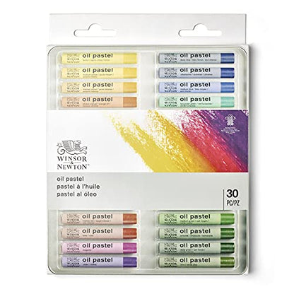 Winsor & Newton Professional Oil Pastels, Set of 30 | Highly pigmented colors with rich consistency, Versatile, perfect for expressive medium use - style: Set of 30