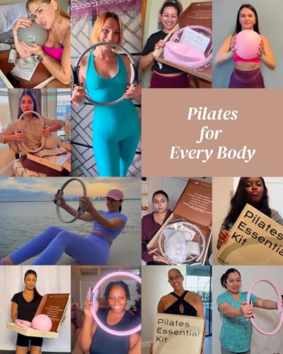 Pilates Kit | Pilates Equipment Set for Home Workouts | Accessories & Guide - color: Beige, style: Studio Kit - 15PC
