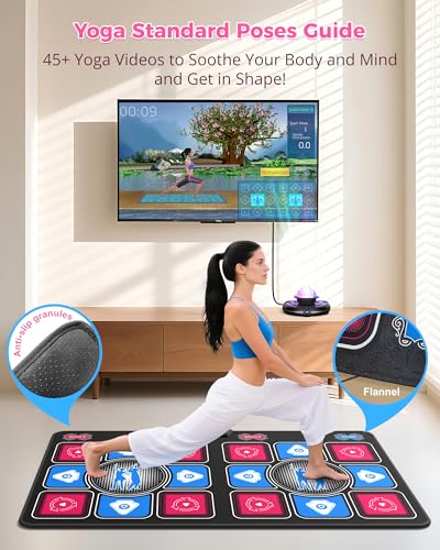 Electronic Dance Mat for Kids & Adults: 2 Player Interactive TV Video Game