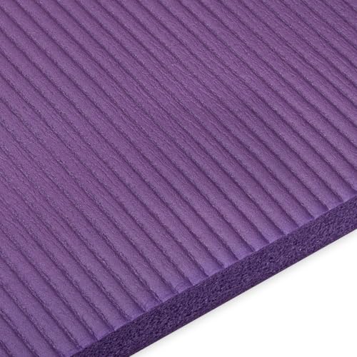Gaiam Thick Yoga Mat, Exercise & Fitness Mat with Easy-Cinch Carrying Strap - color: Purple, size: 1"