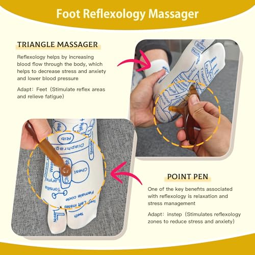 Reflexology Socks Acupressure Tool Plantar Fasciitis Relief - color: Brown