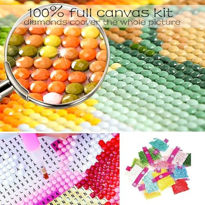 Ellunyo 12 Pack Diamond Painting Kits for Adults,Landscape Diamond Painting Kits, 5D Diamond Painting Kits for Adults, Full Drill Craft Kits 12x16 inch,Cute Painting