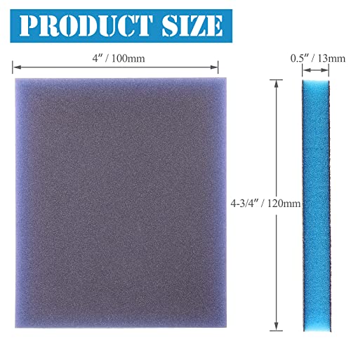 8Pcs 220 Grit Sanding Sponge, Jamiikury Sanding Blocks Washable and Reusable, Wet Dry Sandpaper Sponge for Wood Metal FurniturePaint and Drywall - size: 220 Grits