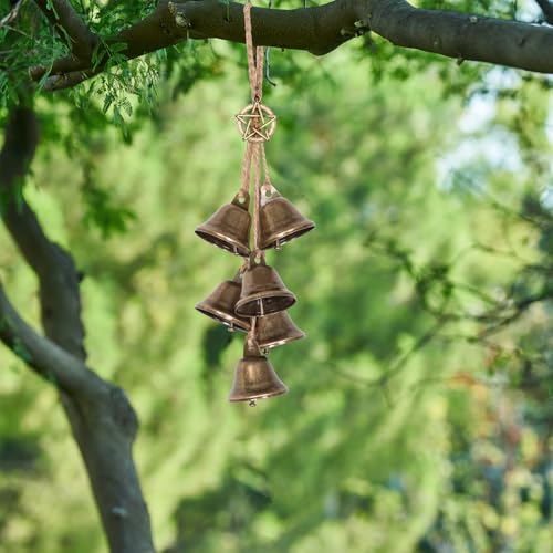 2 Pieces Witch Bells Protection for Door Knob Hanger Wind Chimes Witchy Things Clear Negative Energy Witch Bells Set Witchcraft Supplies (2pcs Classic Style)