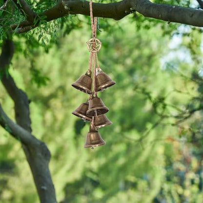 2 Pieces Witch Bells Protection for Door Knob Hanger Wind Chimes Witchy Things Clear Negative Energy Witch Bells Set Witchcraft Supplies (2pcs Classic Style)