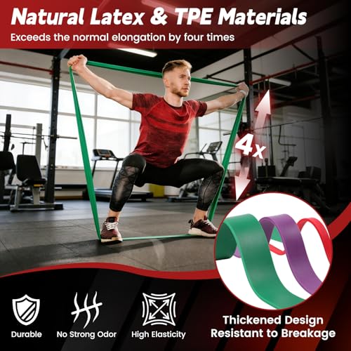 5 Levels Pull Up Assistance Bands, Resistance Bands for Working Out