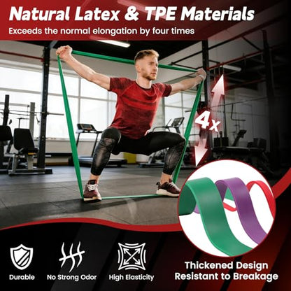 5 Levels Pull Up Assistance Bands, Resistance Bands for Working Out