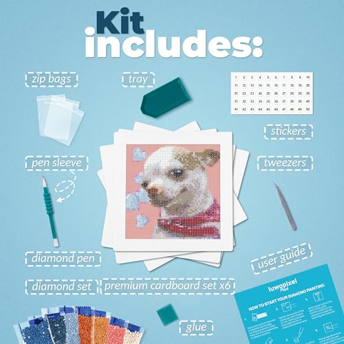 LuwoArte 6 Pack Diamond Painting Kits for Adults – Featuring Meme Doggies and Cute Dogs – Full Drill DIY Paint Gem Art for Adults – Brilliant 5D Diamond Painting Kit–Relaxing Craft for Home Wall Décor - color: Meme Doggies