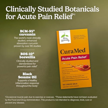 Terry Naturally CuraMed Acute - Muscle Soreness & Pain Relief - 60 Count - size: 60 Count (Pack of 1)
