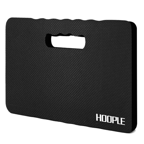 HOOPLE Kneeling Pad for Gardening, Lightweight Foam Knee Cushion for Garden, Bath, Yoga & Exercise, Waterproof Comfort Kneeling Mat for Home, Garage & Outdoor Work, Black 14.6 x 11.5 x 0.7 Inch - color: Black, size: 14.6"x11.5"x0.64"in