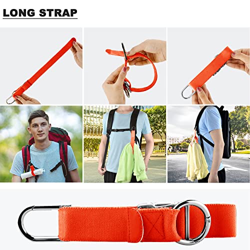 ZINZ Elastic Jacket Gripper Travel Strap with D-Ring Hooks and Buckle, Suitcase Straps Belts Travel Accessories, Makes Your Hands Free - color: Orange/Uk