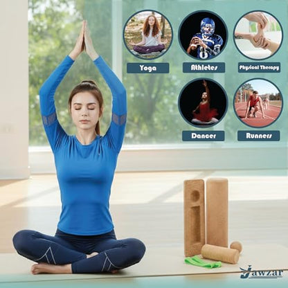 Premium Cork Balance Board – Foot Strengthener & Ankle Stability Trainer for Mobility Support, Fall Prevention & Physical Therapy | Natural Cork Foot Function Trainer for Balance, Rehab & Daily Wellness