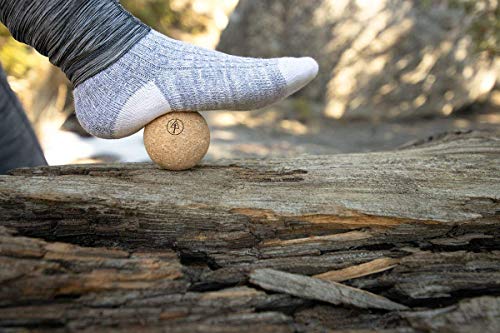 Travel Cork Massage Ball | Lightweight, Sustainable Alternative to Lacrosse Ball for Muscle Pain Relief (2.5 Inch (Pack of 1), Sanded Cork) - size: 2.5 Inch (Pack of 1)