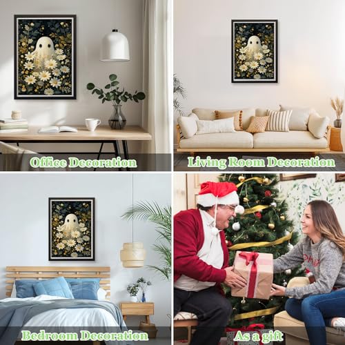 MAXBYE Diamond Painting Kits for Adults Beginners,Halloween 5D Full Round Drill Diamond Art Kit, Easy DIY Dot Painting Gem Craft for Home Wall Art 12x16in - color: ZD062