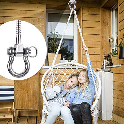 SELEWARE Heavy Duty Swing Hanger, 2 Pack Porch Swing Hardware - color: U (5 inch, 2 Pack)