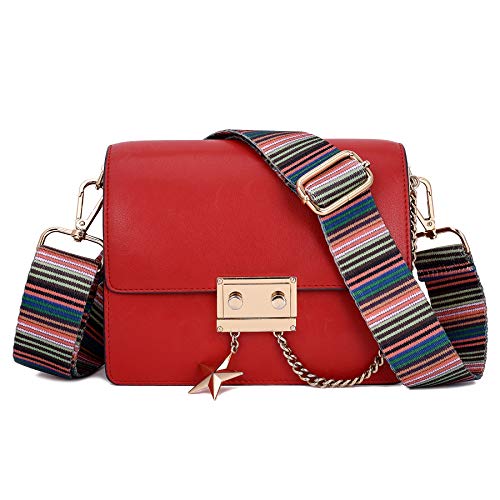 ZOOEASS Wide Shoulder Strap Adjustable Replacement Belt Crossbody Canvas Bag Handbag - color: Color Bar, size: Wide: 1.4"(3.5cm)