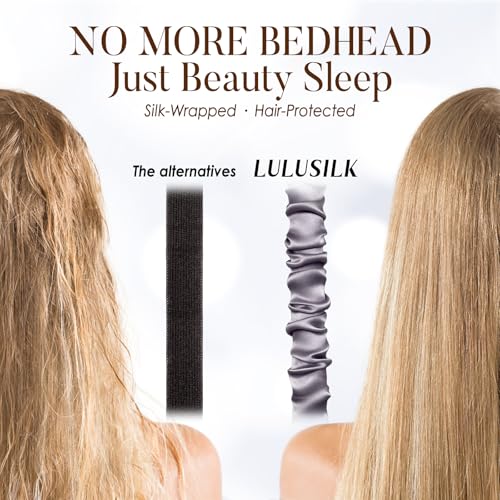 LULUSILK Mulberry Silk Sleep Eye Mask Blindfold with Elastic Strap Headband, Soft Eye Cover Eyeshade for Night Sleeping, Travel, Nap (Charcoal Gray) - color: Charcoal Gray