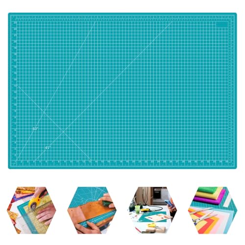 24"x36" Self Healing Cutting Mat, Sewing Mat for Crafts, Double Sided 5-Ply Table Cutting Board for Fabric Quilting Leather Modeling Hobby Project, Turquoise - color: Turquoise, size: 36.8"L x 24.8"W