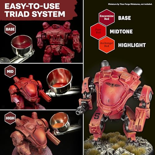 Water Paints Air Mega Set, Army Painter, 60 Acrylic Non-Toxic Water Based Paints Only Colors Triads Included 60 x 18ml (Without Air Brush or Boardgames | Acrylic Airbrush Paints, Incl. 9 Metallics & 1 Fluo - Air Brush Paint Kit for Model Paint, Dnd & Warh