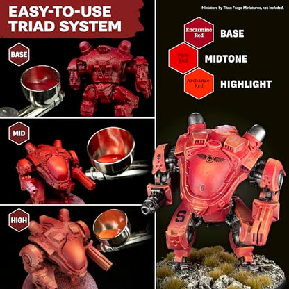 Water Paints Air Mega Set, Army Painter, 60 Acrylic Non-Toxic Water Based Paints Only Colors Triads Included 60 x 18ml (Without Air Brush or Boardgames | Acrylic Airbrush Paints, Incl. 9 Metallics & 1 Fluo - Air Brush Paint Kit for Model Paint, Dnd & Warh