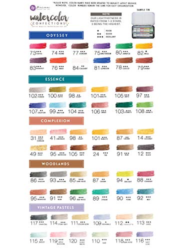 Prima Marketing Watercolor Confections ART PHILOSOPHY Confections Watercolour Pans Odyssey 12pk