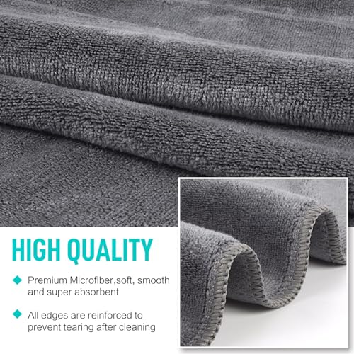SINLAND Microfiber Gym Towels, Workout Sweat Towel 16x32In - color: Black+grey+navyblue