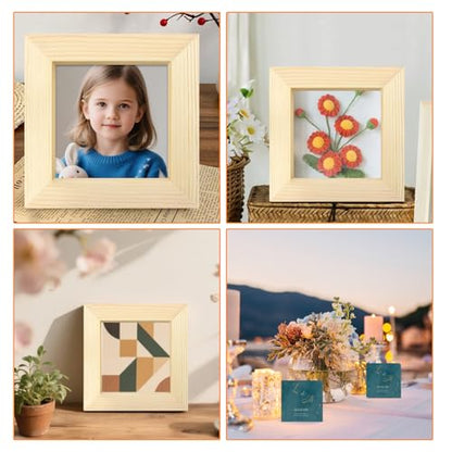 FSWCCK 5 Pack 4 x 4 inch Wood Panel Boards, Unfinished Wood Canvas Panels for Crafts, Painting Canvas, DIY Art Projects, Pouring, Arts Use with Oils, Acrylics - size: 4"X 4" 5 Pack