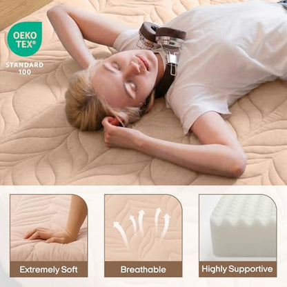 ZonLi Japanese Floor Mattress Futon Mattress Full Size 6 Inch Thick - color: Coffee, size: Full (75"L x 54"W x 6"Th)
