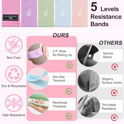 Pilates Kit with Yoga Block, Home Workout Set for Women - color: PINK PRO