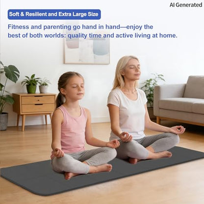 Foldable Yoga Mat with Resistance Band & Sliding Discs, 0.24" Thick Eco-Friendly TPE Non-Slip Workout Mat, Portable for Yoga, Pilates, Home Gym & Travel (72." x 24" x 0.24") - color: Black